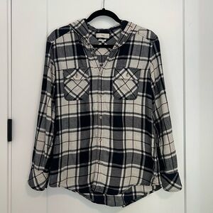 TNA Plaid Flannel with Hoodie